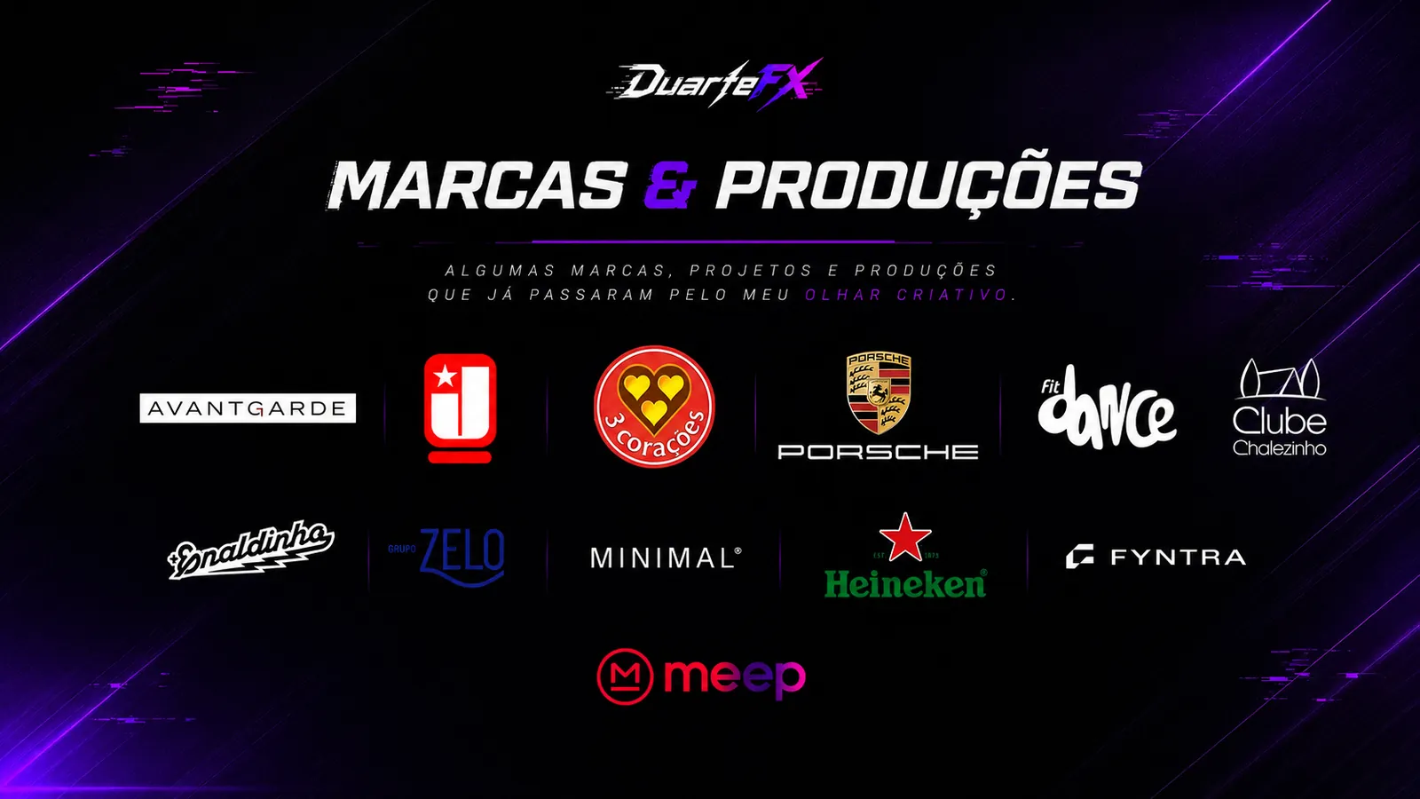 Marcas atendidas pela DuarteFX